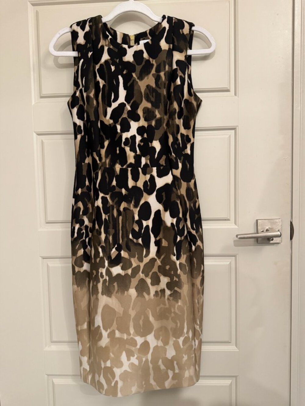 Calvin Klein Leopard Print Ombre Dress | size: 4